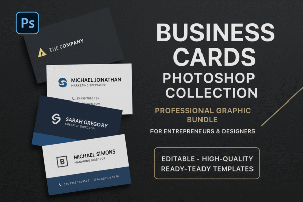 ✨ Business Cards Photoshop Collection – Graphic Bundle ✨